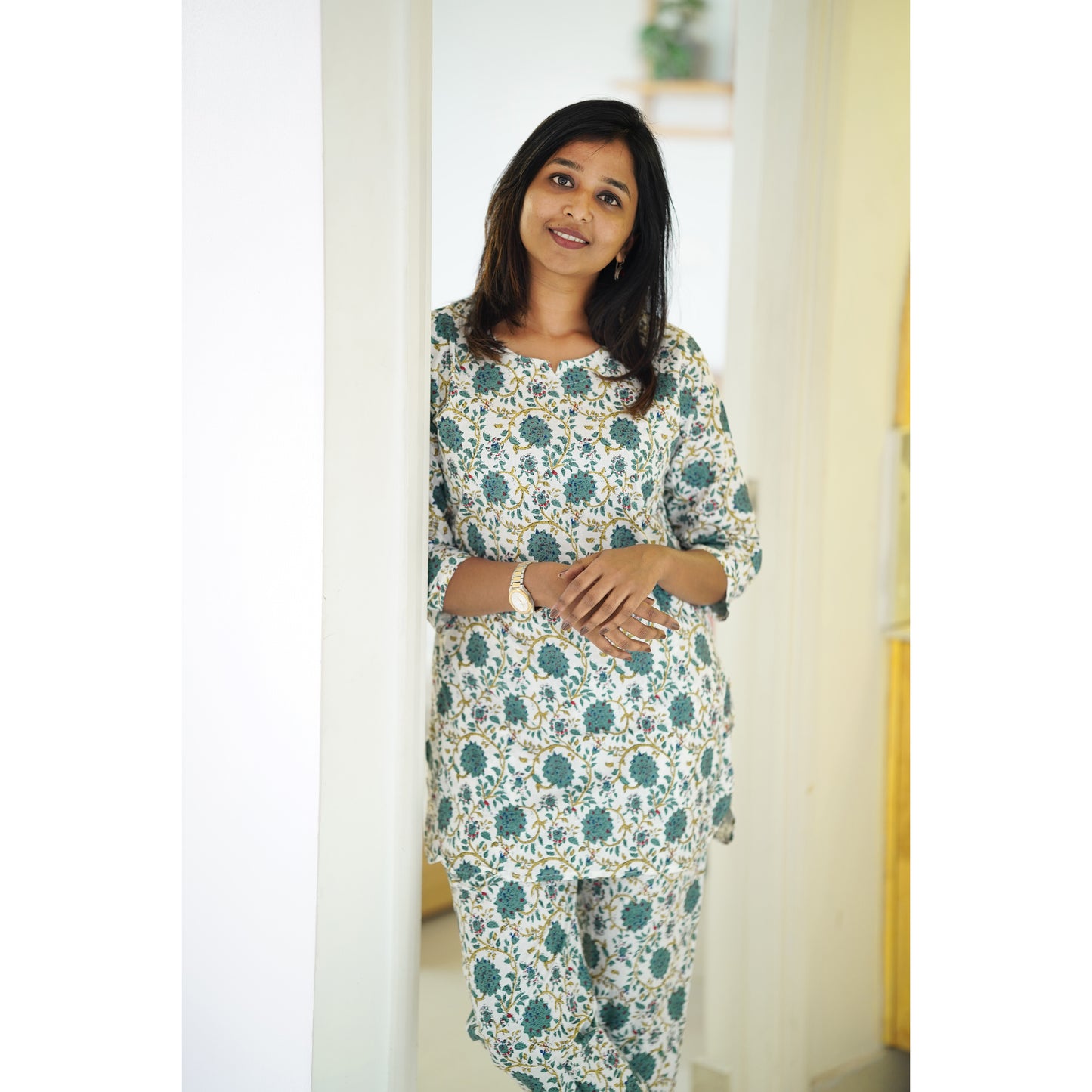Blue floral co ord set