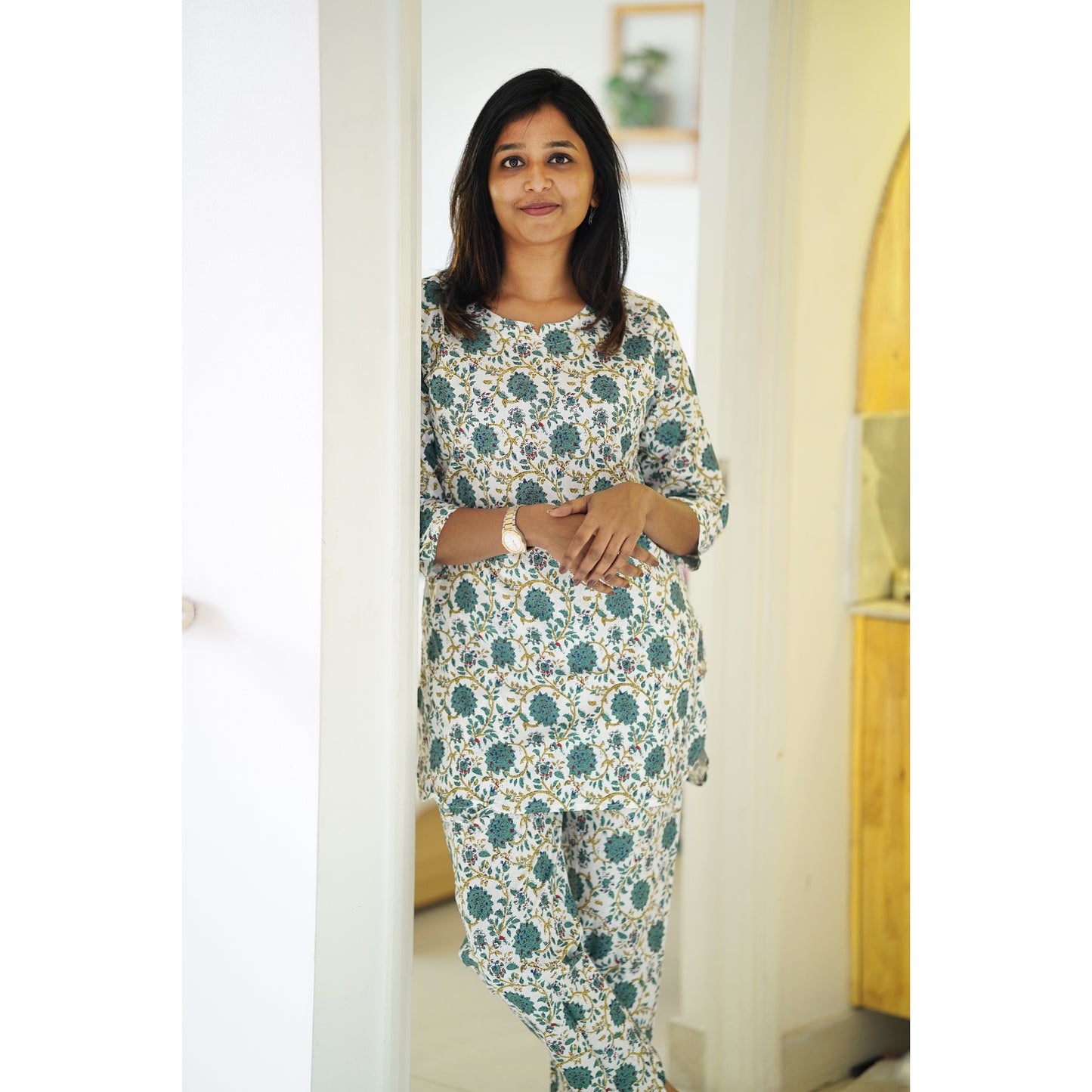 Blue floral co ord set