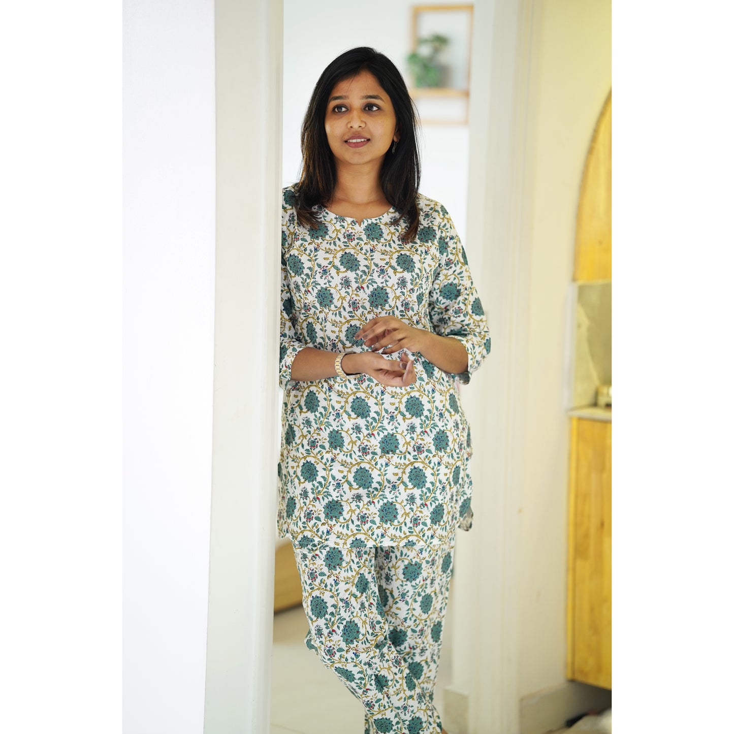 Blue floral co ord set